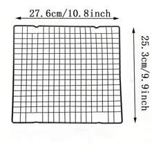 1 pieza Rejilla de secado antiadherente negra, herramientas de cocina para hornear, rejilla de enfriamiento de pan, galletas, rejilla de enfriamiento de alimentos - Negro - Ver 14