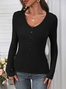 Women Sweaters - 黑色 - 查看 4