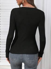 Women Sweaters - 黑色 - 查看 6
