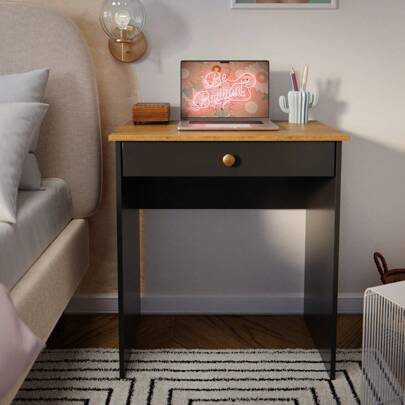 Escrivaninha Multifuncional com 1 Gaveta Sala / Quarto / Escrirório / Estudo - Estilo Varias Cores