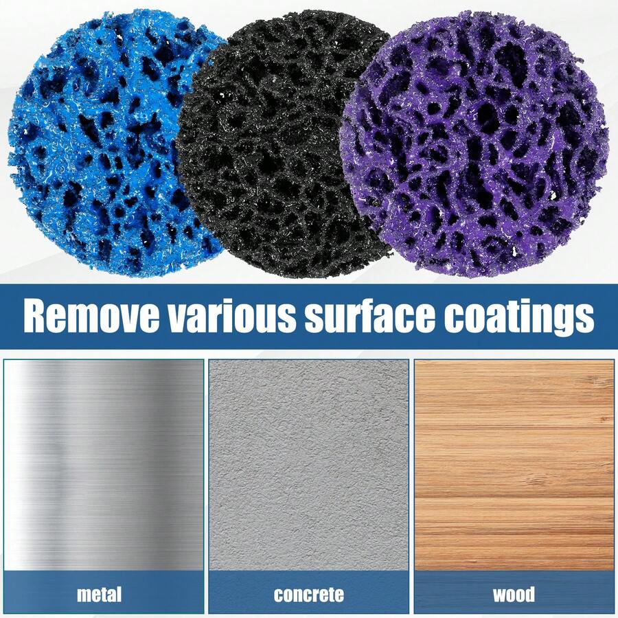 45入組2英寸鑽石磨盤去漆去銹工具,快換砂輪磨盤,適用於金屬塑料表面清洗除銹打磨