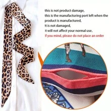 1 件 95 厘米豹纹轻质窄围巾，适合女士，可用作颈巾、头带或腰带优雅头巾、发带、头带，非常适合装扮您的外观 - A - 查看 10