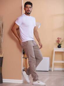 Men Jeans - 卡其色 - 查看 2