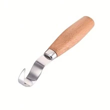 1pc Curved Cutter, Wood Carving Tool DIY Craft Hand Tools, Wood Carving Knife - Multicolor - View 8