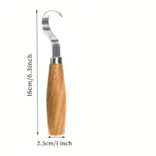 1pc Curved Cutter, Wood Carving Tool DIY Craft Hand Tools, Wood Carving Knife - Multicolor - View 4