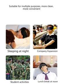 10 件/6 件/1 件眼罩套装 - 适用于男士和女士，包括遮光、游戏和睡眠眼罩，有助于缓解卧室、旅行、办公室、学校男孩情人节心形情人节、女士情人节礼物生日男朋友女朋友的压力和紧张 - 黑色 - 查看 2