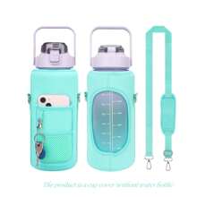 1pc 2000ml/64oz Acrylic Bottle Cover(Without Water Bottle And Key), Black Pocket Detail Tumbler Sleeve For Kitchen, Back To School Supplies Home Kitchen Appliances Accessories Gadgets Tools Christmas Kitchen Stuff Cooking Christmas - Multicolor - View 16