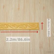 1 rollo 2,2m Autoadhesivo 3D plástico en relieve, material XPE, cintura tallada, estilo europeo sencillo, floral, anticolisión, impermeable, decoración del hogar, renovación, embaldosado, marcos de puertas y ventanas, marcos de pared de televisión, bordes de zócalo