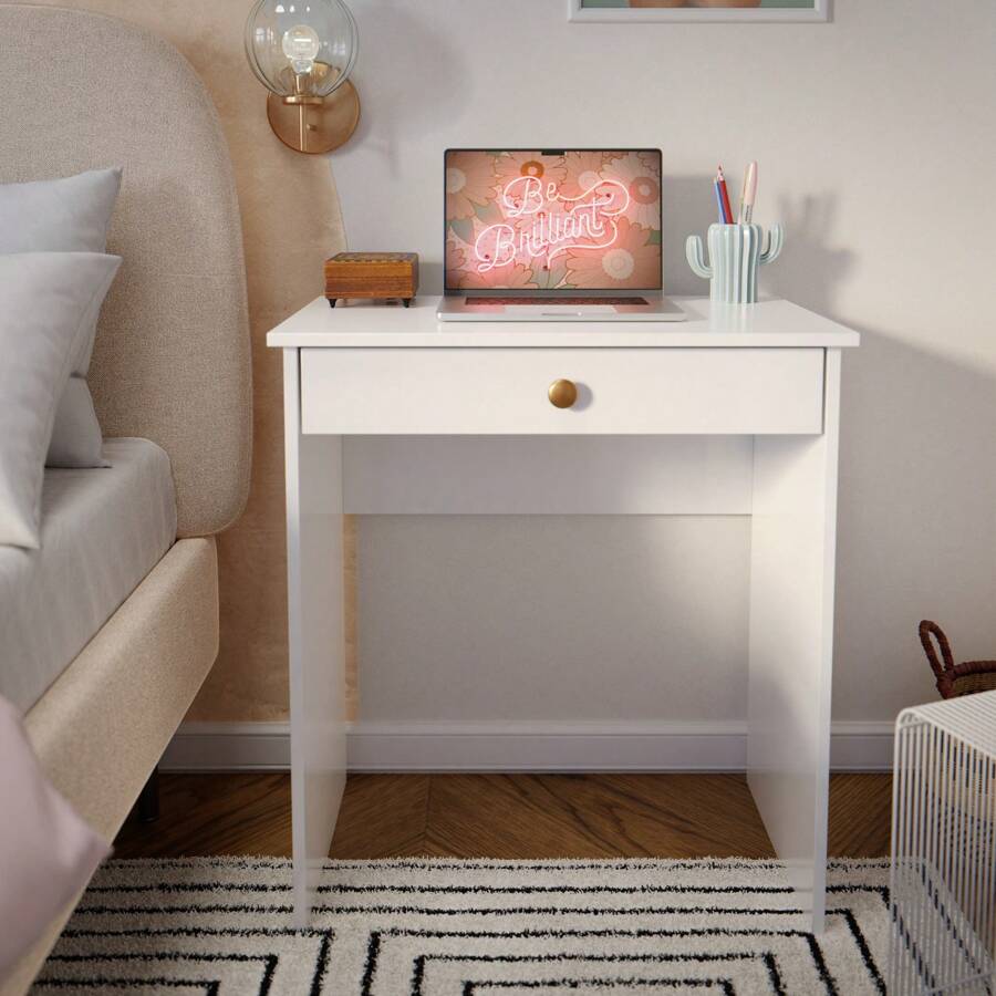 Escrivaninha Multifuncional com 1 Gaveta Sala / Quarto / Escrirório / Estudo - Estilo Varias Cores