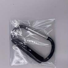 1 pezzo Grande Portachiavi Carabiner In Lega Di Alluminio, Fibbia A D A Forma Di Zaino Con Maniglia In Spugna Per Attività All'aria Aperta Come Alpinismo E Campeggio - nero - Visualizzare 6