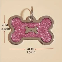 1pc Dog Cat Pendants, Personalised Cat Dog Puppy Pet ID Name Pendants, Collar Tag Pendant Pet Accessories Paw Glitter Pendant, Perfect Gift For Your Pet,No Lettering On Back - Blue - View 10