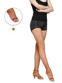 Nuevos leotardos de red de pescar estilo latino con refuerzo de punta y color caramelo, medias profesionales para competencia de danza - Camel - Ver 3