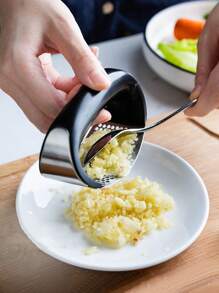 1入組不銹鋼蒜泥器手動切蒜工具廚房配件 - 銀色 - 查看 6