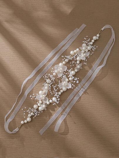 1pc Ethereal Floral Headband, Romantic Flower Crown Headpiece, Suitable For Party, Performance, Hosting, Vacation