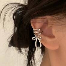 2pcs Vintage & Luxurious & Aesthetic & Delicate Bow Design Clip-On Earrings For Women, Fashionable And Cute, Non-Pierced, Ideal For Party Gift Valentines,Mom,Mother,Mother's Day,Gift