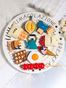 Imanes de nevera con diseños de comida,imanes decorativos y divertidos para el refrigerador, imanes grandes y resistentes de resina para decorar la cocina, mejor regalo - Multicolor - Ver 3