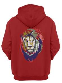 Men Hoodies - 紅色 - 查看 3