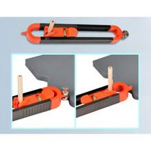 Woodworking Measuring Gauge Set, Profile Scribing Ruler Contour With Lock, Adjustable Irregularity Radian Precise Measurement Tool - Orange - View 7