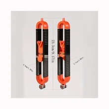 Woodworking Measuring Gauge Set, Profile Scribing Ruler Contour With Lock, Adjustable Irregularity Radian Precise Measurement Tool - Orange - View 3