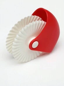 件糕點輪派皮裝飾器、派皮輪、烘焙工具、麵團切割輪、麵條捲邊輪