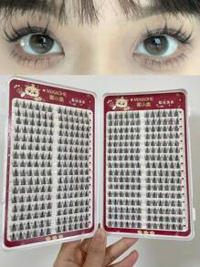 320入組13-14mm 自然黑色人工睫毛,32排漸長增卷,柔軟,十字型樣式,輕盈,可重複使用,每日佩戴和通勤化妝必備,人性化設計緊貼眼部,自然、放大和卡通化效果,對敏感肌膚溫和 - C - 查看 7