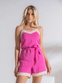 Women Jumpsuits - Màu Hồng Tươi - Xem 4