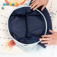 OYHOMO 可折叠布艺洗衣篮 可爱设计收纳篮 带手柄 家居装饰篮 适用于玩具、衣服、毯子、浴室、客厅、卧室收纳 - 恐龍 - 查看 8