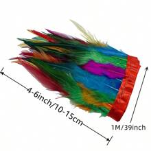 1Meters Artificial Feathers Trim Crafts Sewing Clothing DIY 4-6/10-15cm Party Wedding Feathers Ribbon Hair Jewelry Making Plumas Accessories Decoration