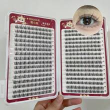 320入組13-14mm 自然黑色人工睫毛,32排漸長增卷,柔軟,十字型樣式,輕盈,可重複使用,每日佩戴和通勤化妝必備,人性化設計緊貼眼部,自然、放大和卡通化效果,對敏感肌膚溫和 - C - 查看 14