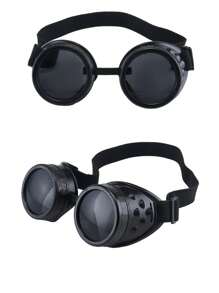 1PC Unisex Multi-Color Retro Steampunk Glasses, Round Personalized Cycling Fashion Glasses, Gothic Style Goggles Street - Multicolor - View 5