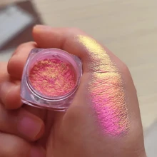 Neuestes optisches farbwechselndes Pulver Nail Art Glitzer mit Strass Schimmer & Regenbogen Reflexionseffekt 0,5g