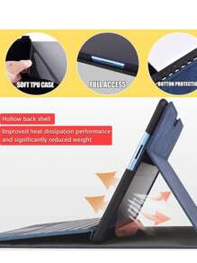 Shellman Case Cover For Microsoft Surface Pro 9 13 Inch, PU Leather Protective Case Cover New Surface Pro 9 Covers 13"-Blue Classroom Laptop Bags Classroom Bags Teacher Storage Bags Classroom Organizer Bags - Blue - View 3