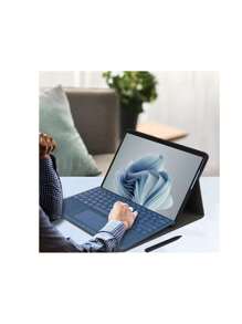 Shellman Case Cover For Microsoft Surface Pro 9 13 Inch, PU Leather Protective Case Cover New Surface Pro 9 Covers 13"-Blue Classroom Laptop Bags Classroom Bags Teacher Storage Bags Classroom Organizer Bags - Blue - View 4