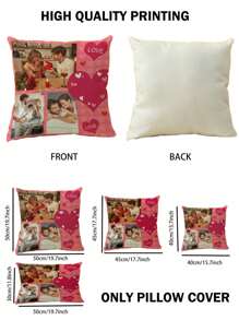 1 Vỏ gối vải lanh tùy chỉnh với thiết kế cá nhân cho Ngày lễ tình nhân, Giáng sinh, Lễ tạ ơn, Họa tiết ngày lễ, Ảnh cá nhân, Ảnh thú cưng - Nhiều màu - Xem 3