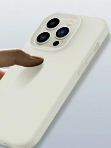 Ốp lưng điện thoại silicon lỏng màu trơn dày 2.0mm, tương thích với Apple 16/15/14/13/12/11 Pro Max và Galaxy S24U/S23/S22/S25, bảo vệ toàn diện, chống nước, chống sốc, chống rơi, chống trầy xước, quà tặng mùa xuân, phiên bản quốc tế, không phải phiên bản nội địa. - Màu be - Xem 4