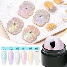 6 Pezzi/set Gel Di Costruzione Per Unghie Solide, Gel Non Appiccicoso Per Le Mani Per Unghie, Gel Rigido Per Unghie, Gel Per Intagli In Rosa, Viola, Verde E Giallo Per La Decorazione Unghie Fai-da-te Da Salone O Per Casa