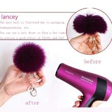 4pcs Lông thỏ Pompom Những quả bóng 8cm Với Đàn hồi Ban nhạc Nhân tạo lông tơ Mềm mại DIY Pom Poms Thủ công Quần áo May vá Thủ công mỹ nghệ Quân nhu - Màu vàng - Xem 7