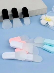 RANCAI 3pcs Travel Portable Mini Mask Brush Set Beauty Skincare Silicone Mask Brush Set Mud Mask Brush Facial Application Beauty Tool Makeup Brush - Multicolor - View 4