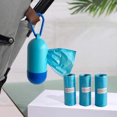 1 盒 + 45 件袋 / 1 盒 + 90 件袋 / 150 件袋 婴儿推车便携式垃圾袋分配器盒和塑料袋