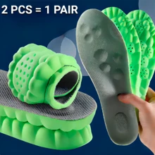 4d按摩鞋墊,超柔軟乳膠運動鞋墊,男女適用,為跑步和籃球鞋提供拱形支撐和矯正功能 - 綠色 - 查看 1