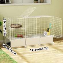 松鼠籠、寵物屋、室內防蟎尿、小型動物別墅、年幼寵物或兔子的鐵絲籠,家居用品 - 彩色 - 查看 7