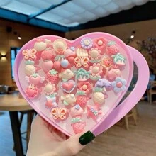 10入組女孩卡通造型樹脂戒指，公主戒指，派對裝飾配件（隨機顏色和樣式，不含盒）