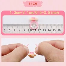 10入組女孩卡通造型樹脂戒指，公主戒指，派對裝飾配件（隨機顏色和樣式，不含盒）