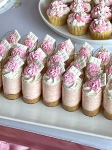 Conjunto De 10 Herramientas De Decoración De Postres - Copa De Postre De Boca Sesgada Transparente, Copa De Mousse, Copa De Plástico, Reutilizable Para Decoración De Postres, Mousse, Fiestas De Cumpleaños, Bodas, Festivales Y Otros Eventos - transparente - Ver 5