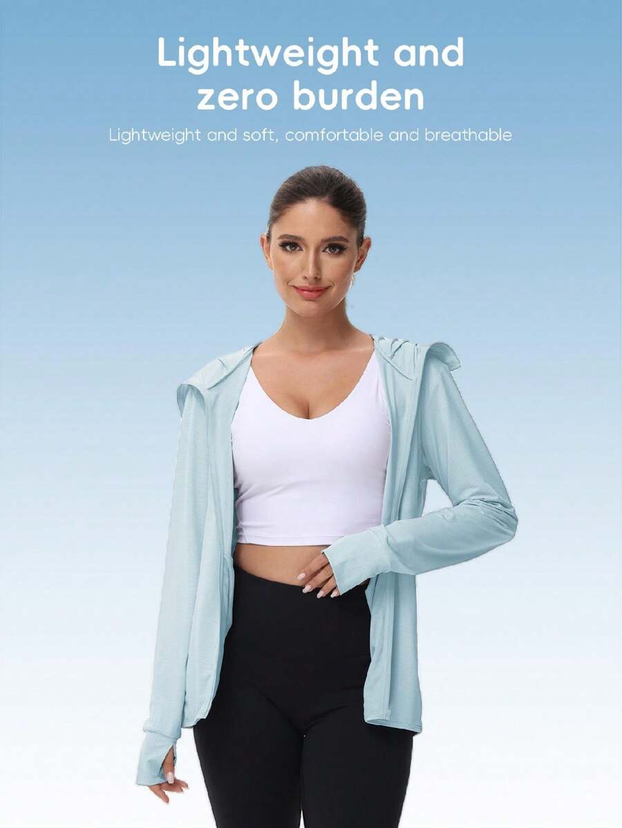 防曬服夏季upf 50+紫外線女性冰絲透氣夾克,防紫外線戶外掛脖薄款防曬漁夫服