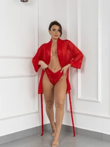 Women Robes - Red - View 2