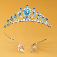 1pc Sparkling Rhinestone & Alloy Crown Hair Decoration For Party Queen, Bridal Wedding, Birthday, Stage Performance, Etc. Royal Tiaras - Multicolor - View 2