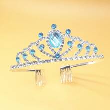1pc Sparkling Rhinestone & Alloy Crown Hair Decoration For Party Queen, Bridal Wedding, Birthday, Stage Performance, Etc. Royal Tiaras - Multicolor - View 3