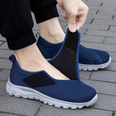 Men's Casual Mesh Sneakers, Wide Toe Box, Lightweight, Breathable, Comfort Walking Shoes For Wider Feet, Suitable For Spring/Summer