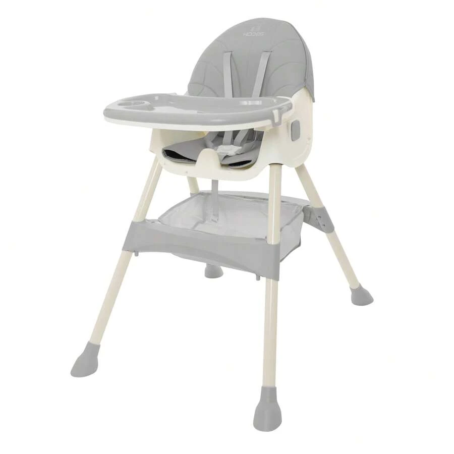 Silla Alta Periquera Bebe Mecedora 3 En 1 Ajustable Plegable - Gris Claro - Ver 1